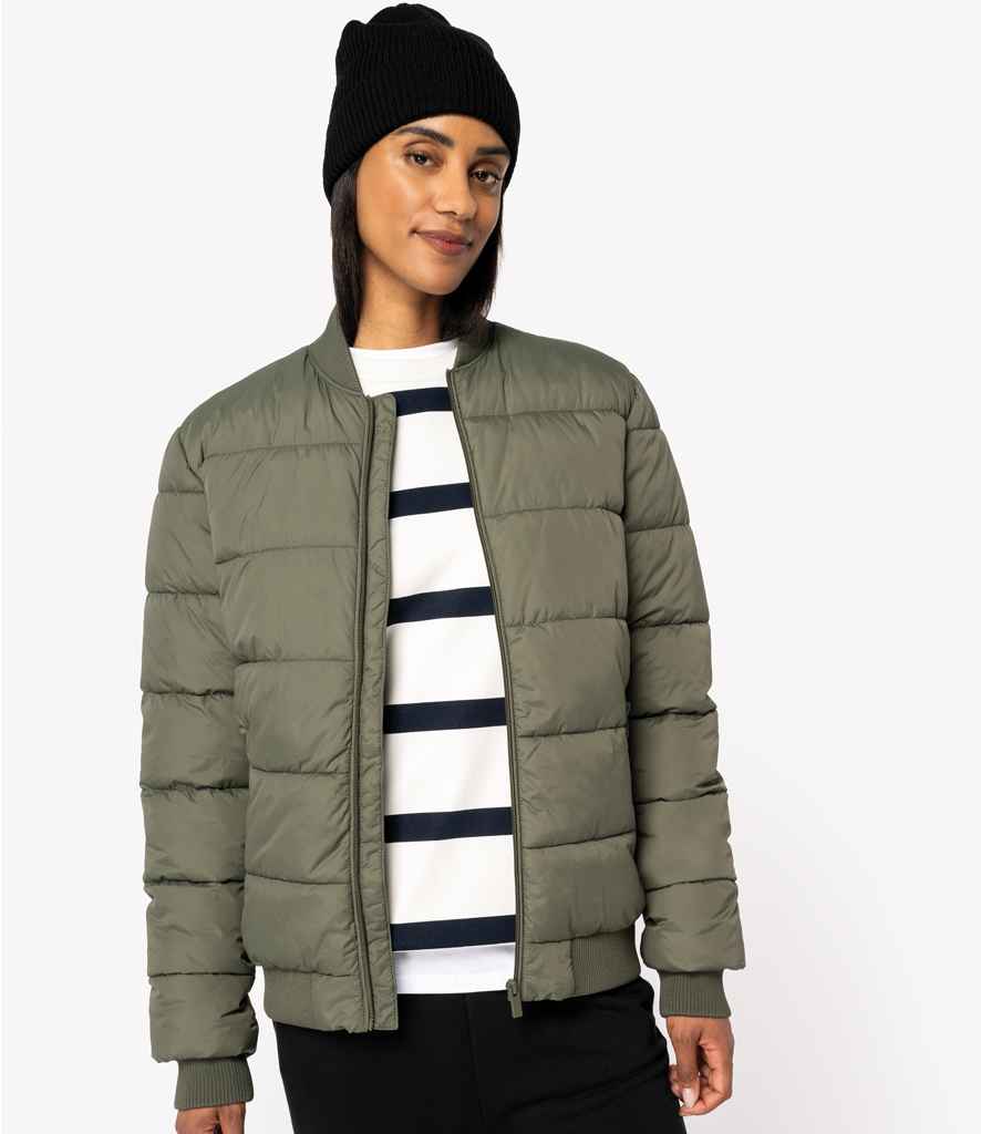 Native Spirit Varsity Collar Padded Jacket | Organic Khaki