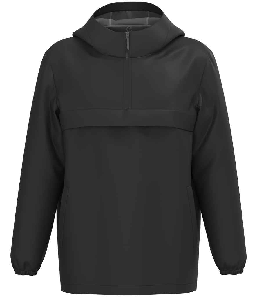 Native Spirit Unisex Waterproof 1/4 Zip Windbreaker | Black