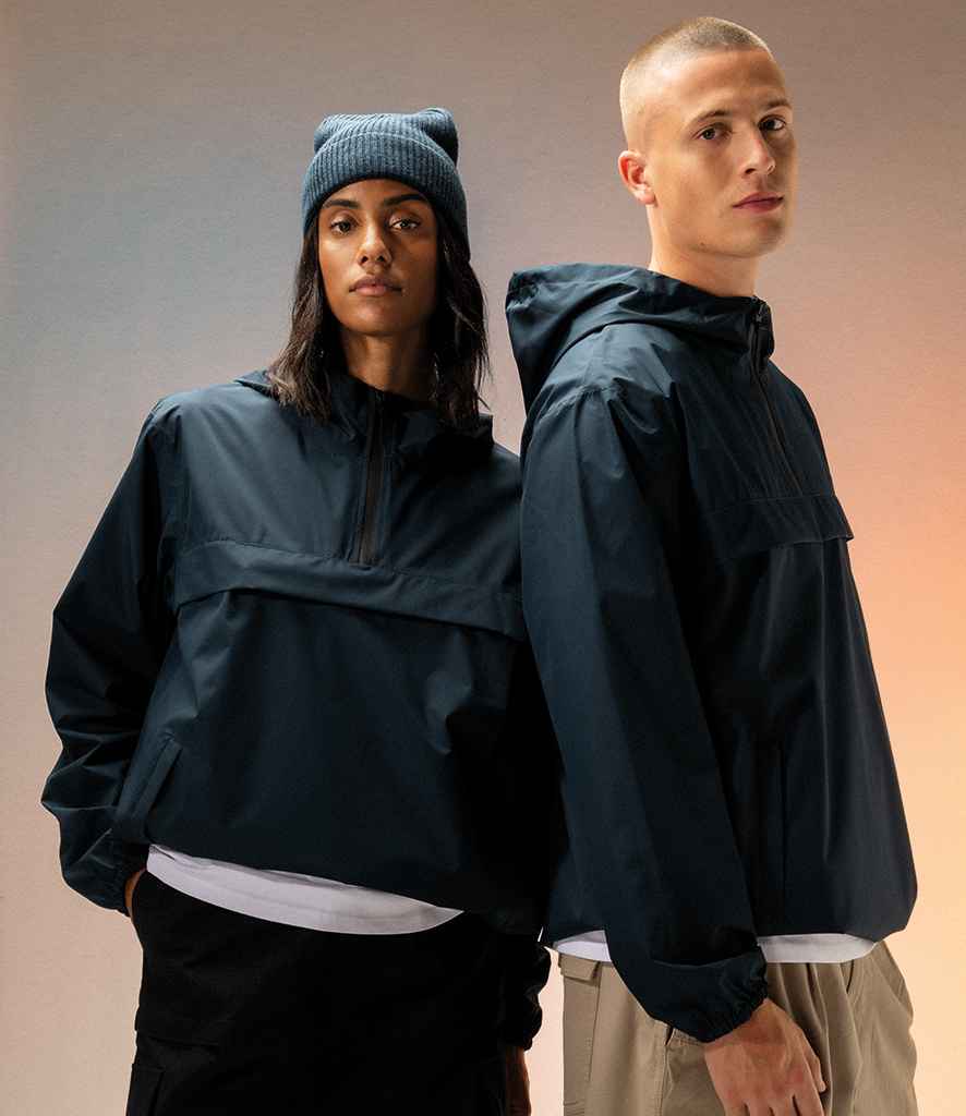 Native Spirit Unisex Waterproof 1/4 Zip Windbreaker | Navy
