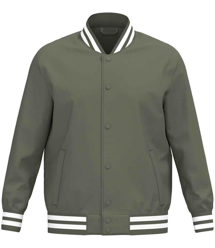 Native Spirit Unisex Varsity Padded Jacket | Organic Khaki