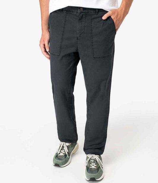 Native Spirit Washed Effect Trousers | Washed Coal Grey