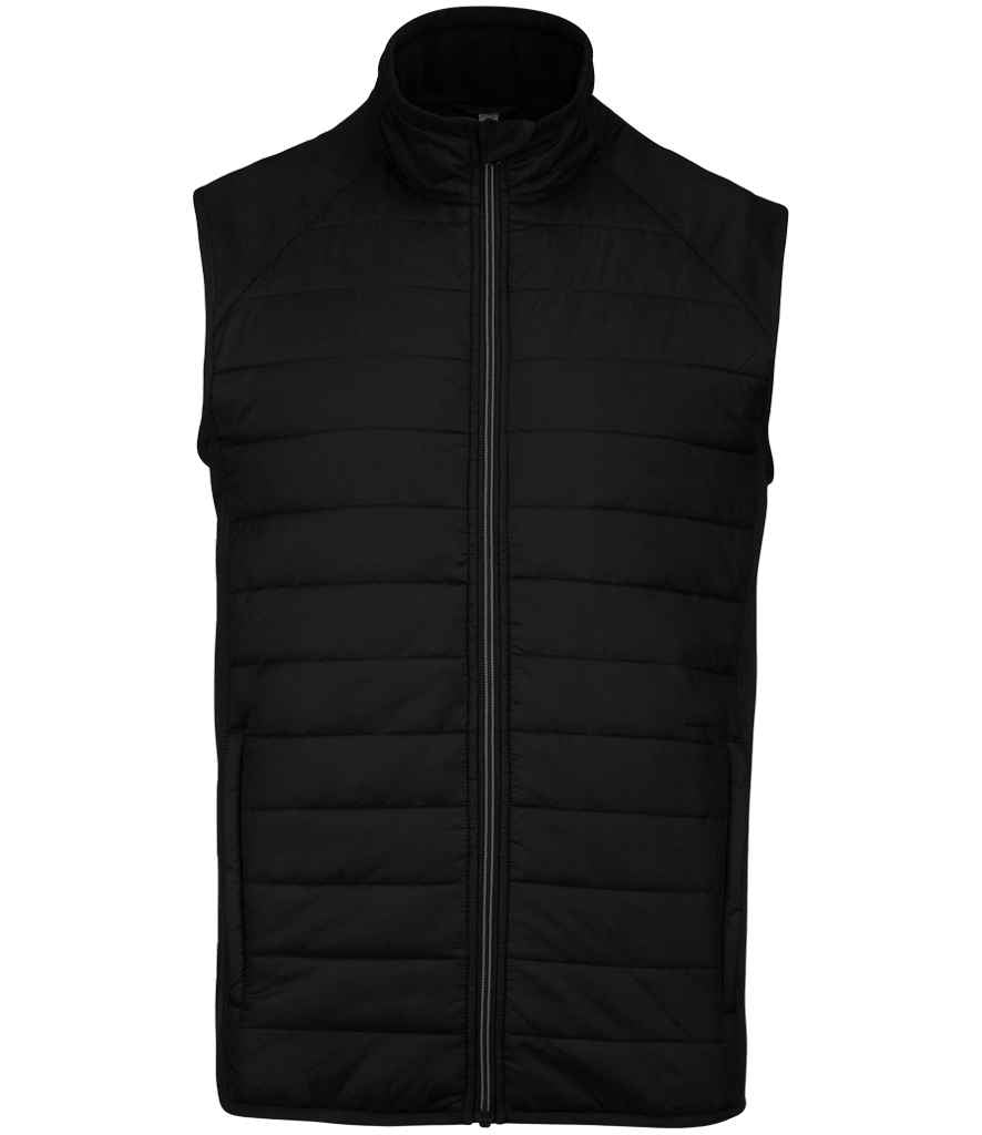 Proact Dual Fabric Sports Bodywarmer | Black/Black