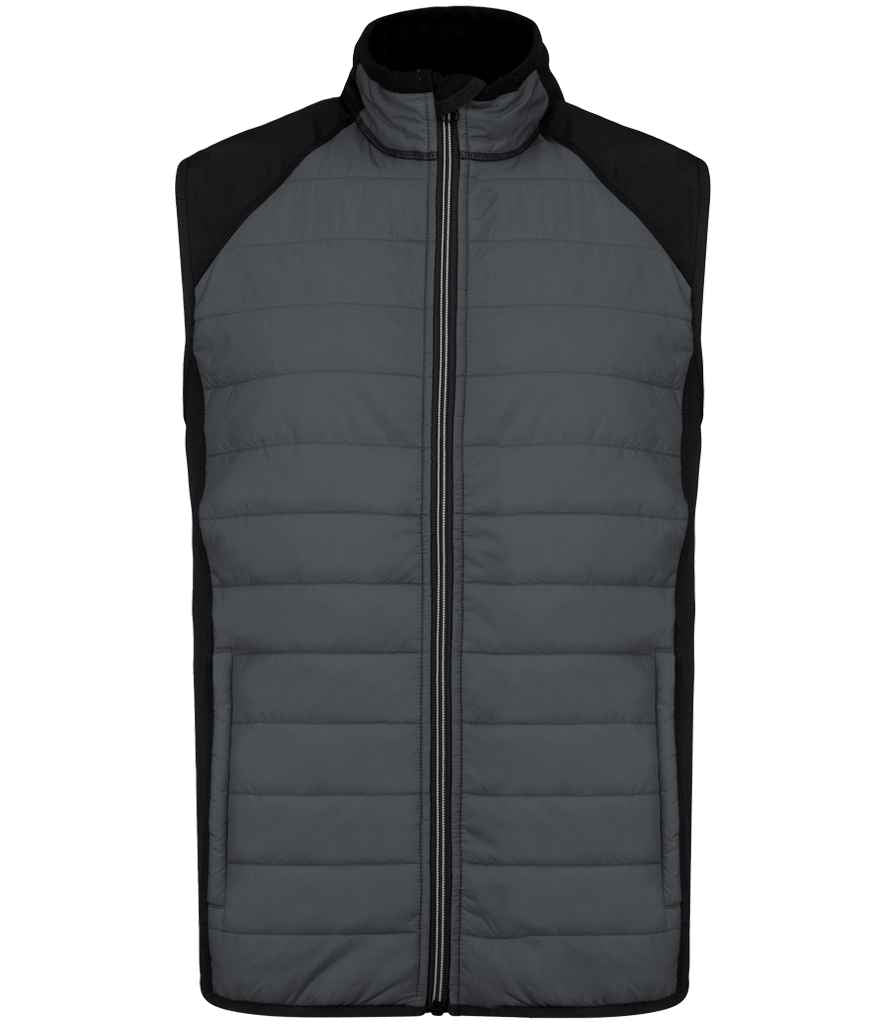 Proact Dual Fabric Sports Bodywarmer | Sporty Grey/Black