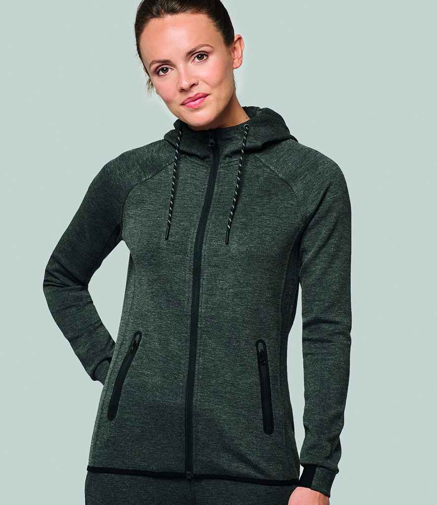 Proact Ladies Performance Hooded Jacket | Deep Grey Heather