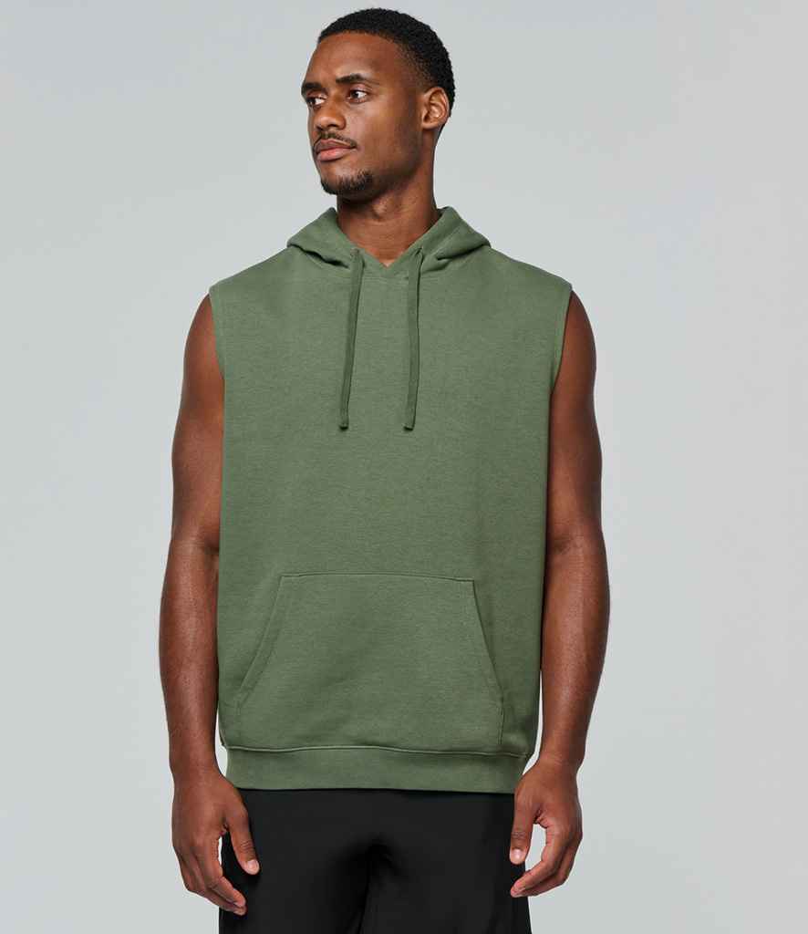 Proact Unisex Sleeveless Hoodie | Sporty Khaki