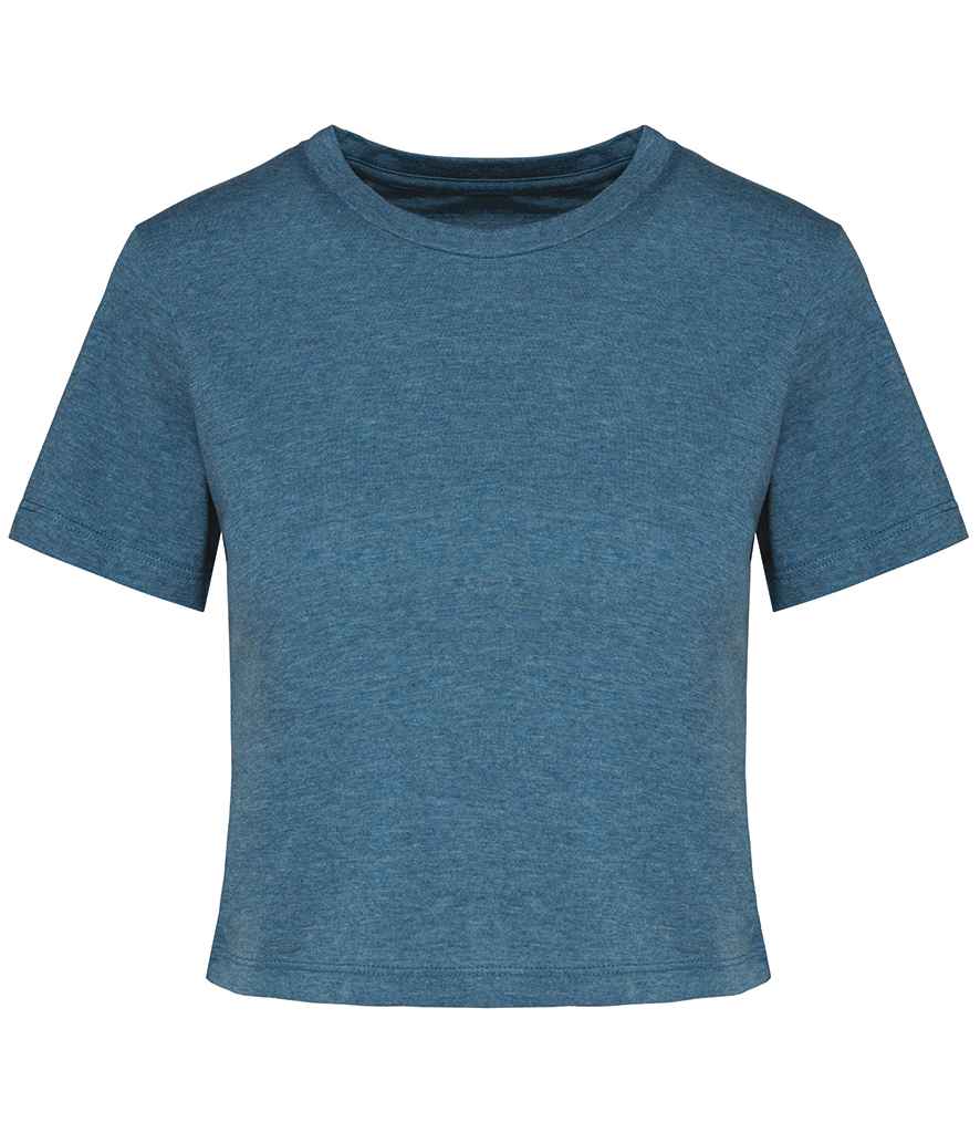 Proact Ladies Triblend Crop Top | Duck Blue Heather