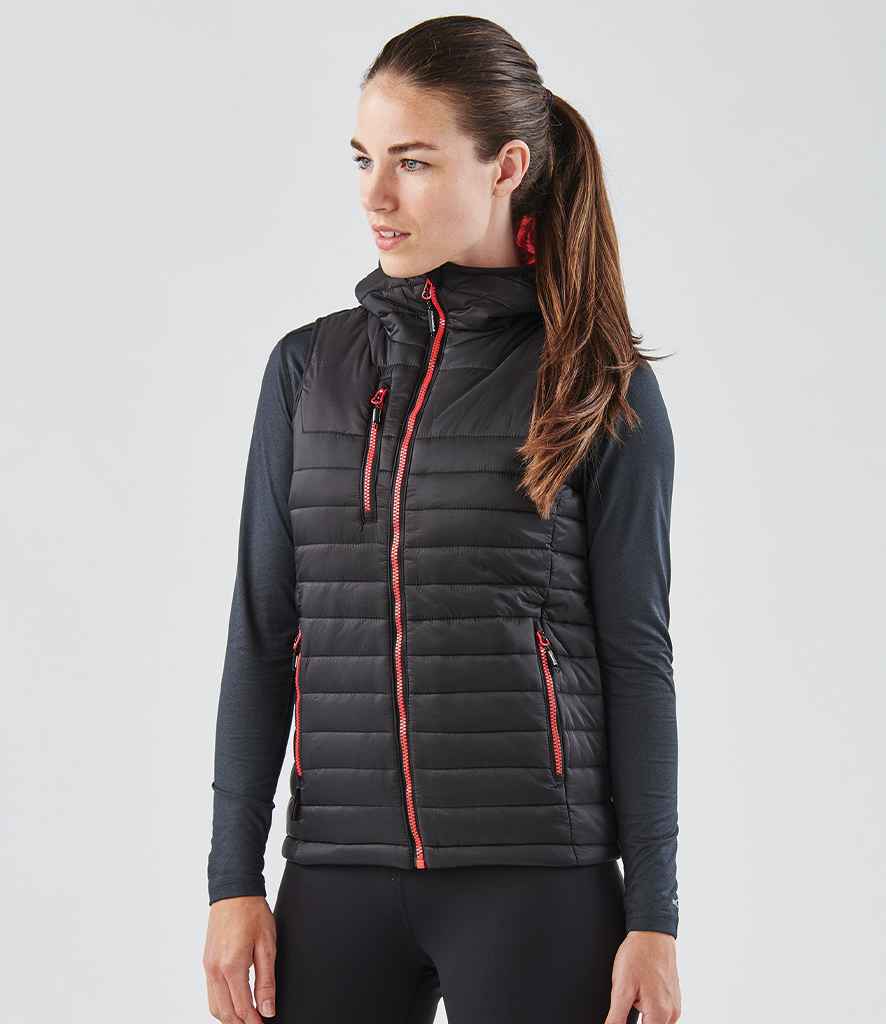 Stormtech Ladies Gravity Bodywarmer | Black/True Red
