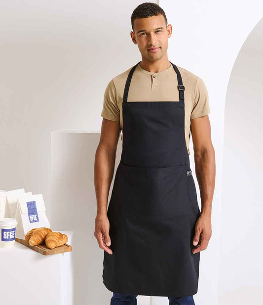 Premier Fairtrade Organic Cotton Bib Apron | Black