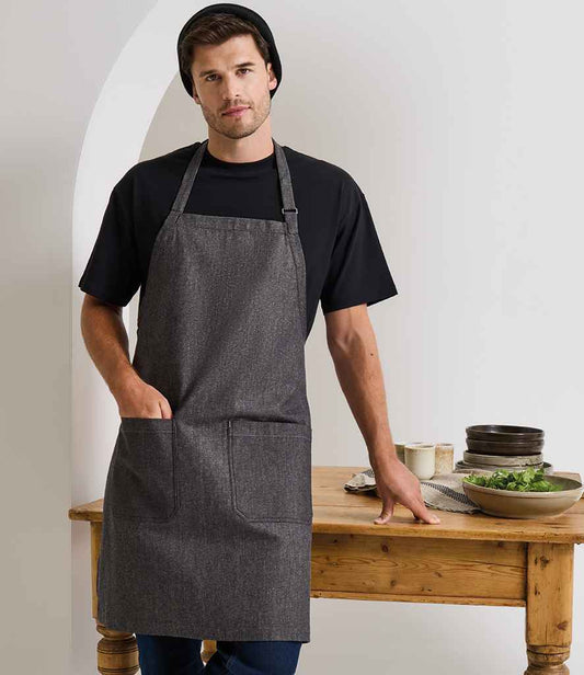 Premier Fairtrade Organic Cotton Denim Bib Apron | Black Denim