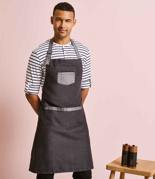 Premier Domain Bib Apron | Black Denim