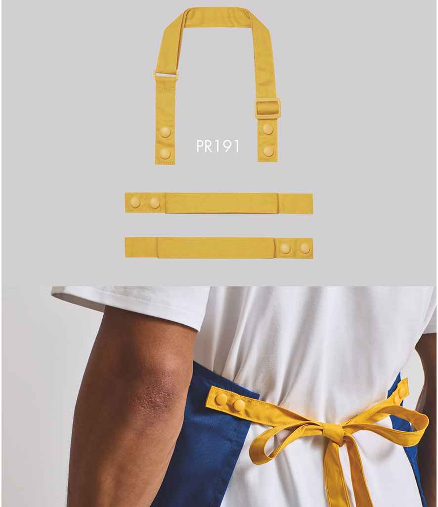 Premier Swap and Pop Customisable Apron Straps | Mustard