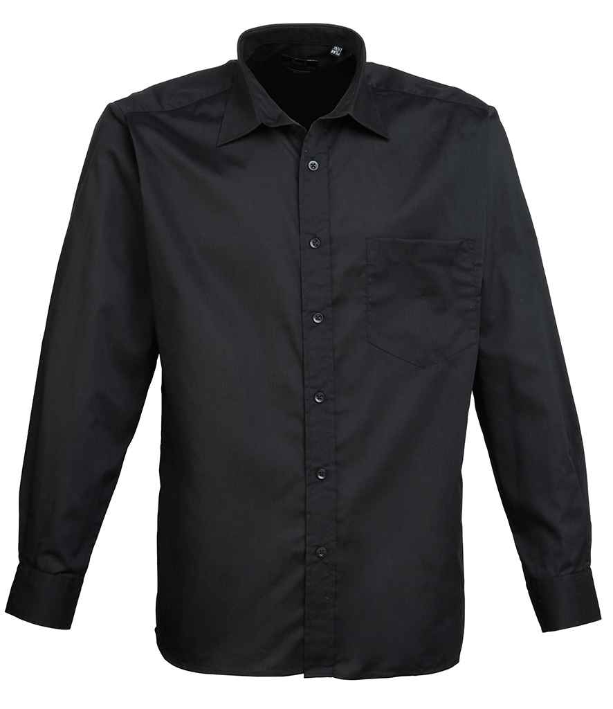 Premier Long Sleeve Poplin Shirt | Black