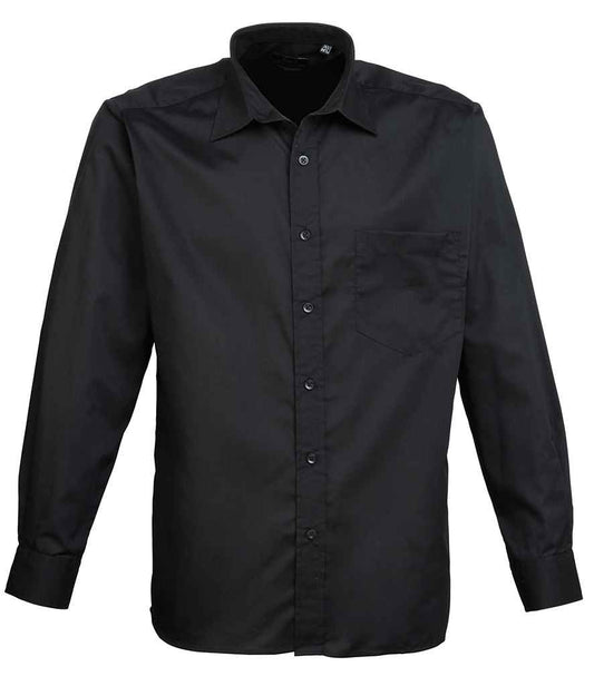 Premier Long Sleeve Poplin Shirt | Black