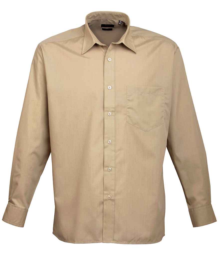 Premier Long Sleeve Poplin Shirt | Khaki