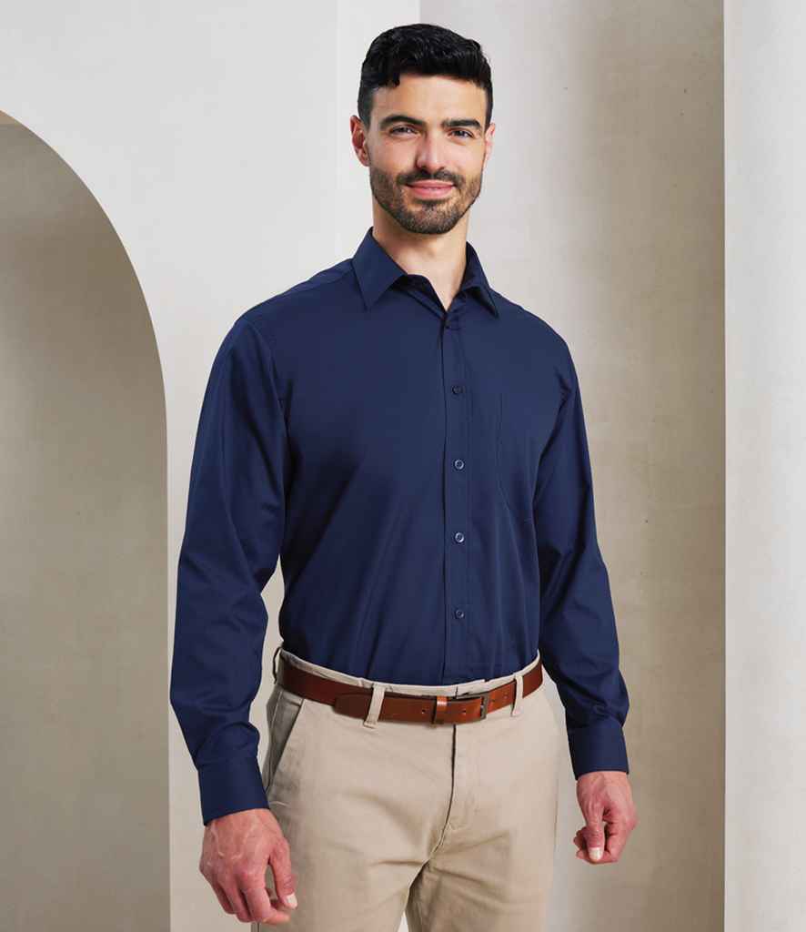 Premier Long Sleeve Poplin Shirt | Navy