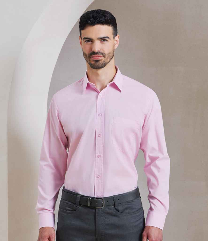 Premier Long Sleeve Poplin Shirt | Pink