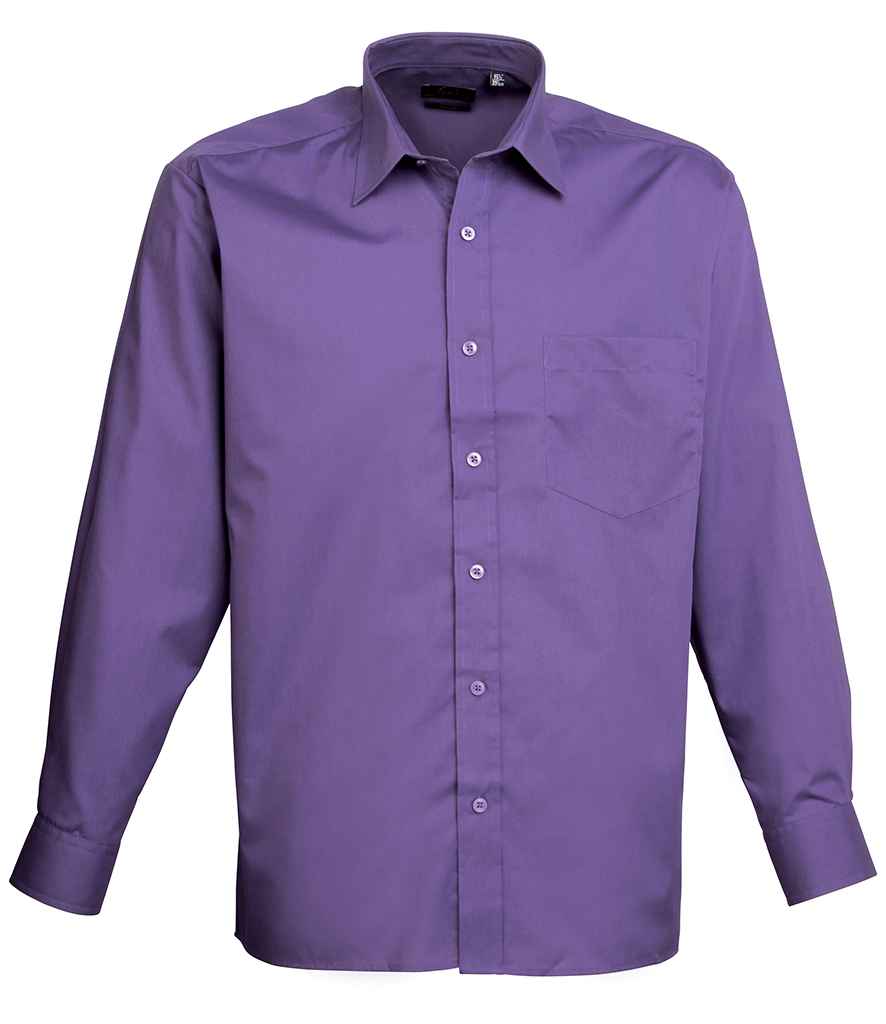 Premier Long Sleeve Poplin Shirt | Purple