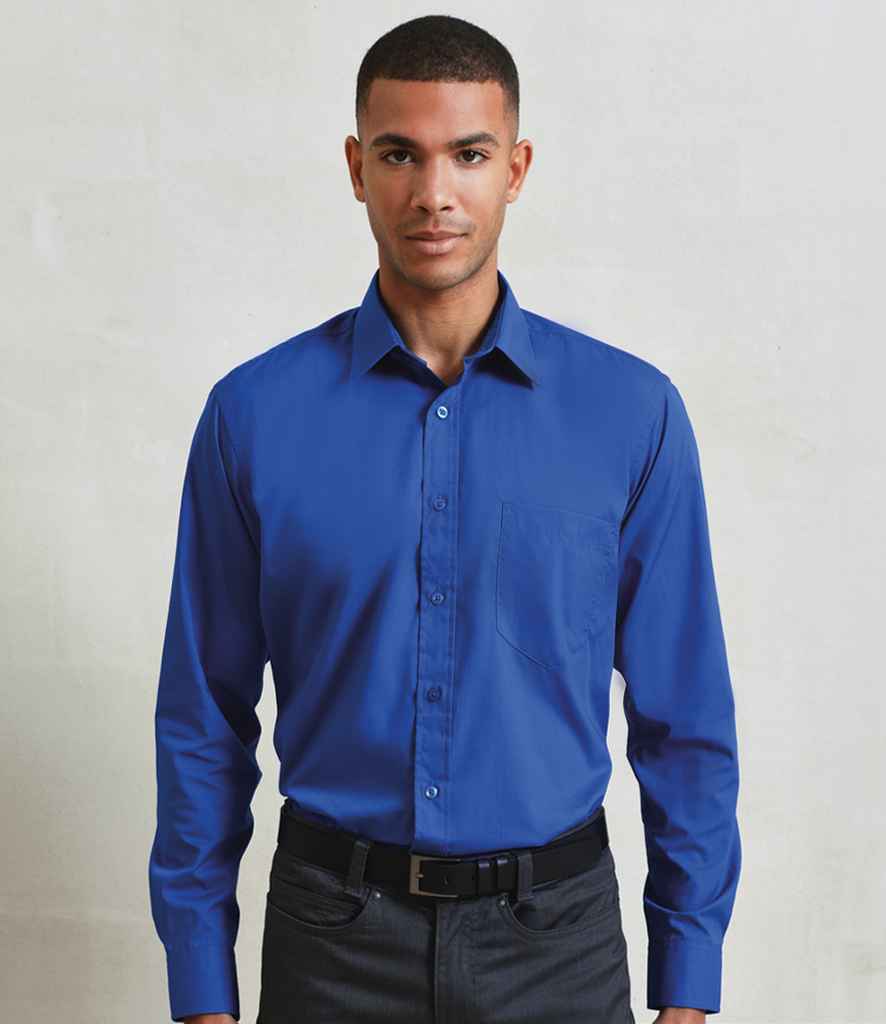 Premier Long Sleeve Poplin Shirt | Royal Blue