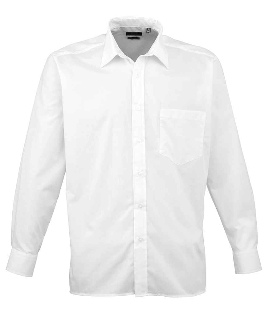 Premier Long Sleeve Poplin Shirt | White