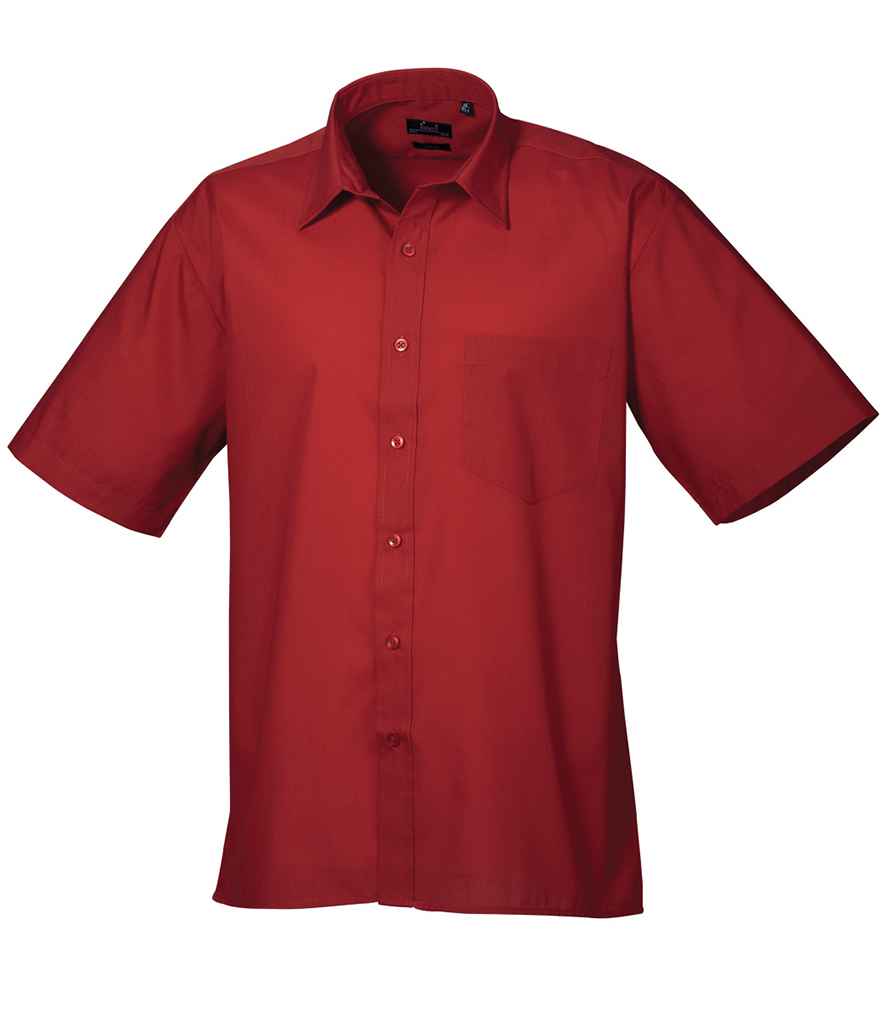 Premier Short Sleeve Poplin Shirt | Burgundy