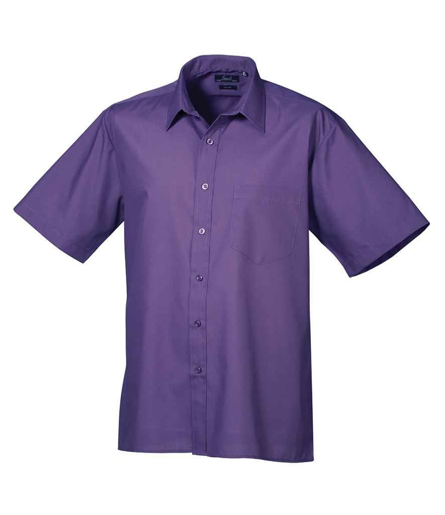 Premier Short Sleeve Poplin Shirt | Purple