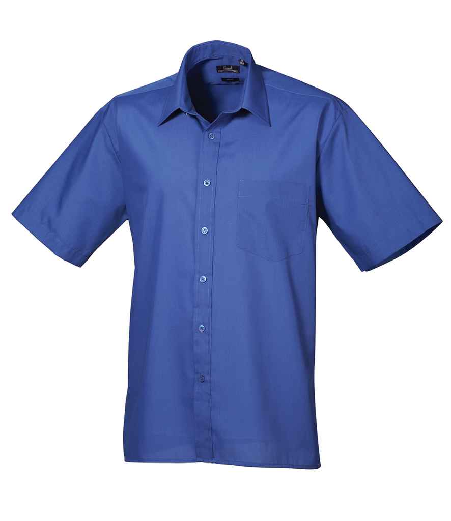 Premier Short Sleeve Poplin Shirt | Royal Blue