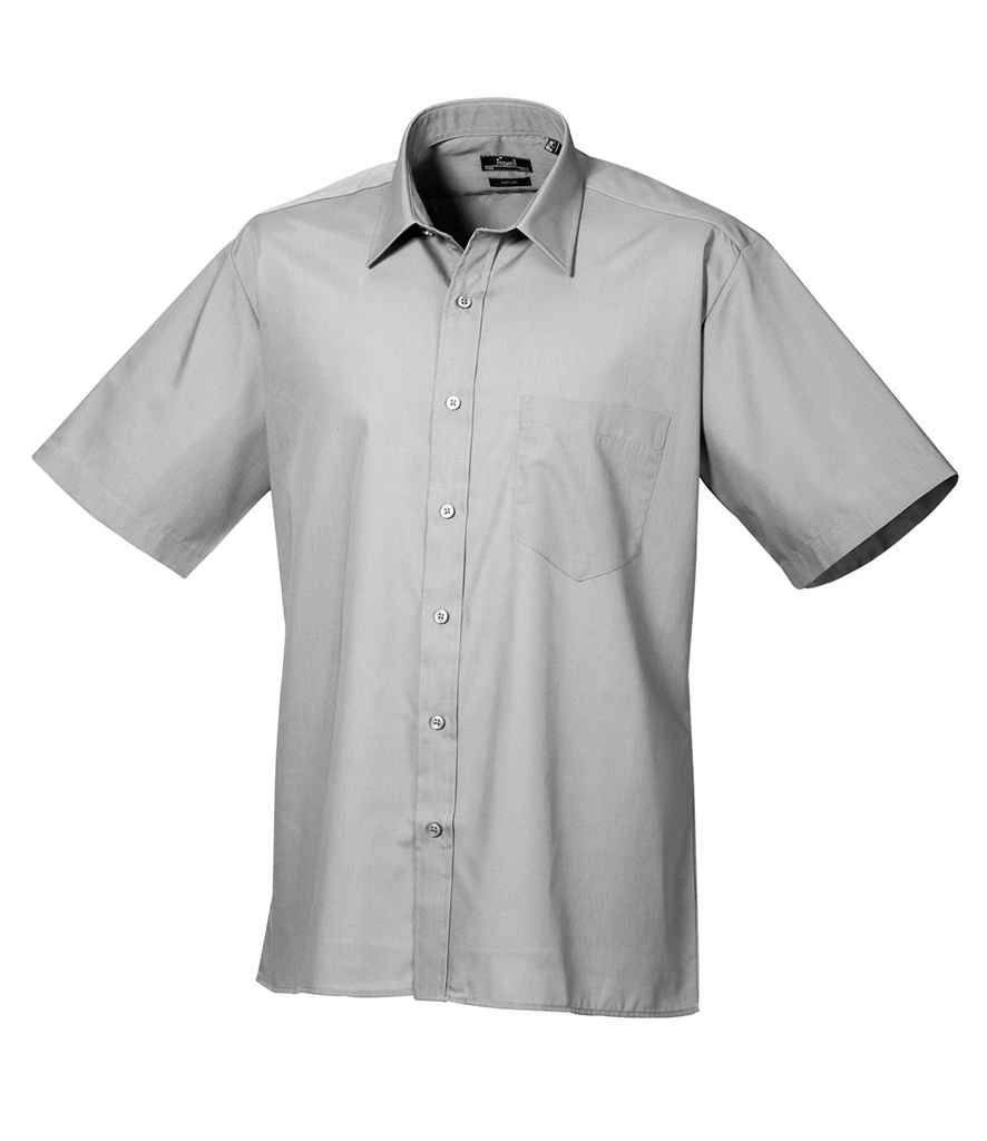 Premier Short Sleeve Poplin Shirt | Silver