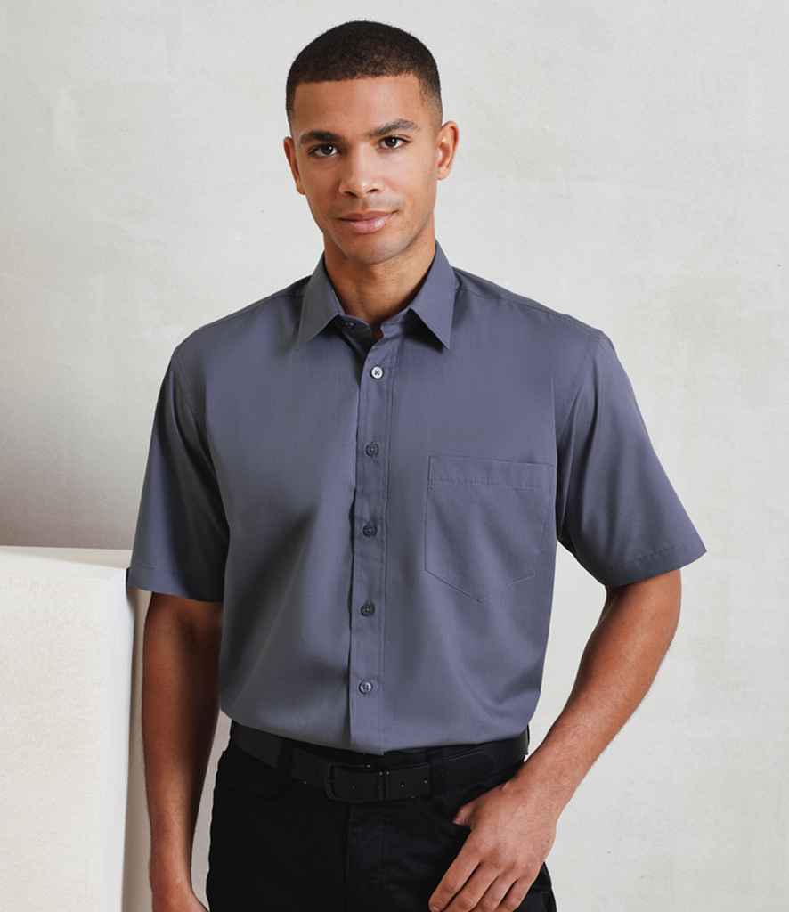 Premier Short Sleeve Poplin Shirt | Steel