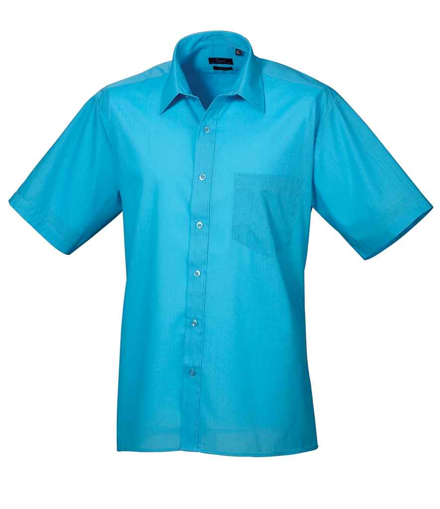 Premier Short Sleeve Poplin Shirt | Turquoise Blue