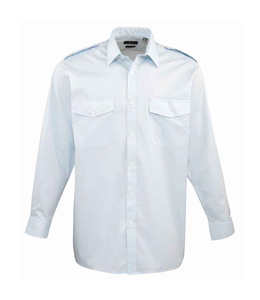 Premier Long Sleeve Pilot Shirt | Light Blue