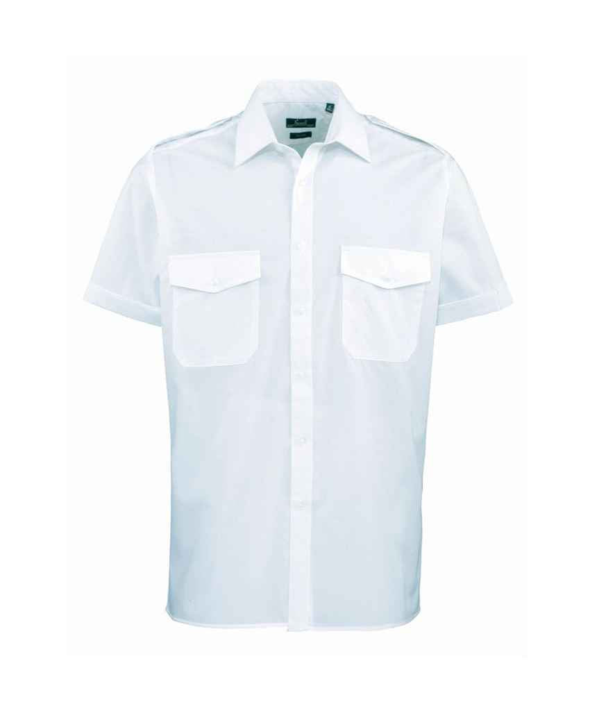 Premier Short Sleeve Pilot Shirt | Light Blue