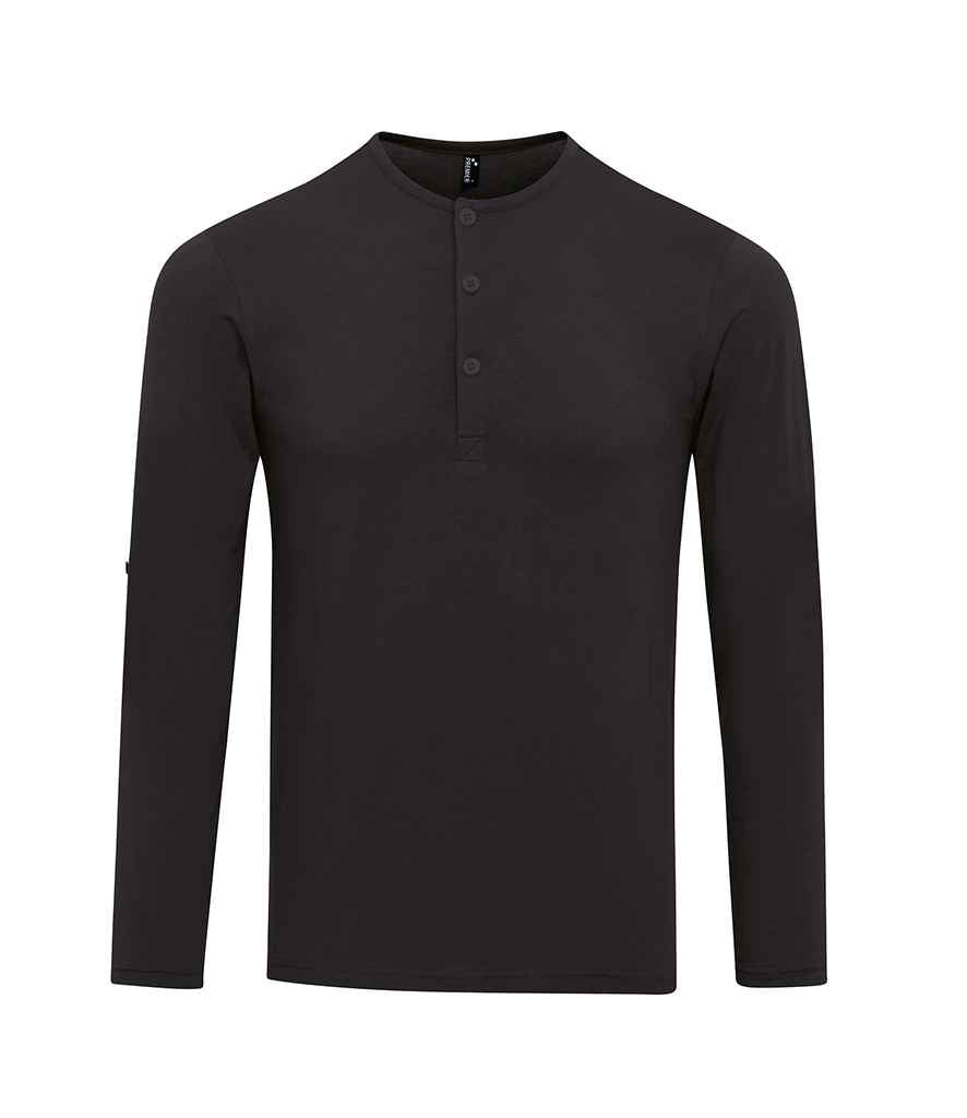 Premier Long John Roll Sleeve T-Shirt | Black