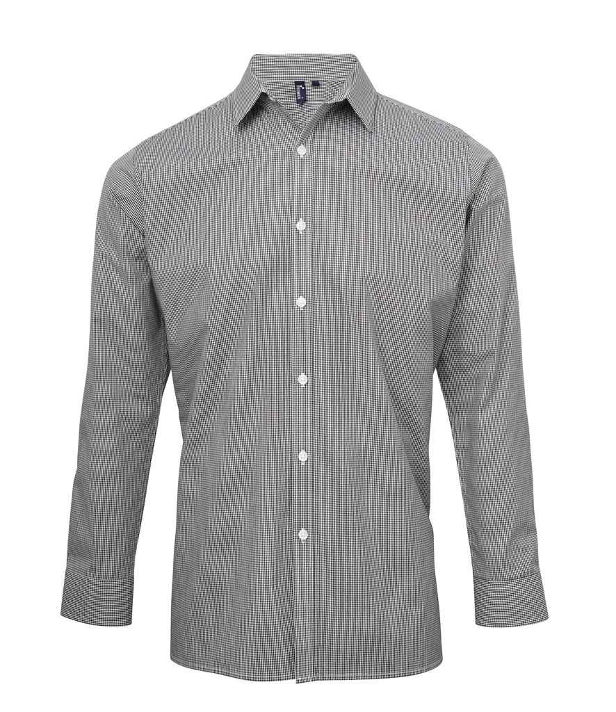 Premier Gingham Long Sleeve Shirt | Black/White