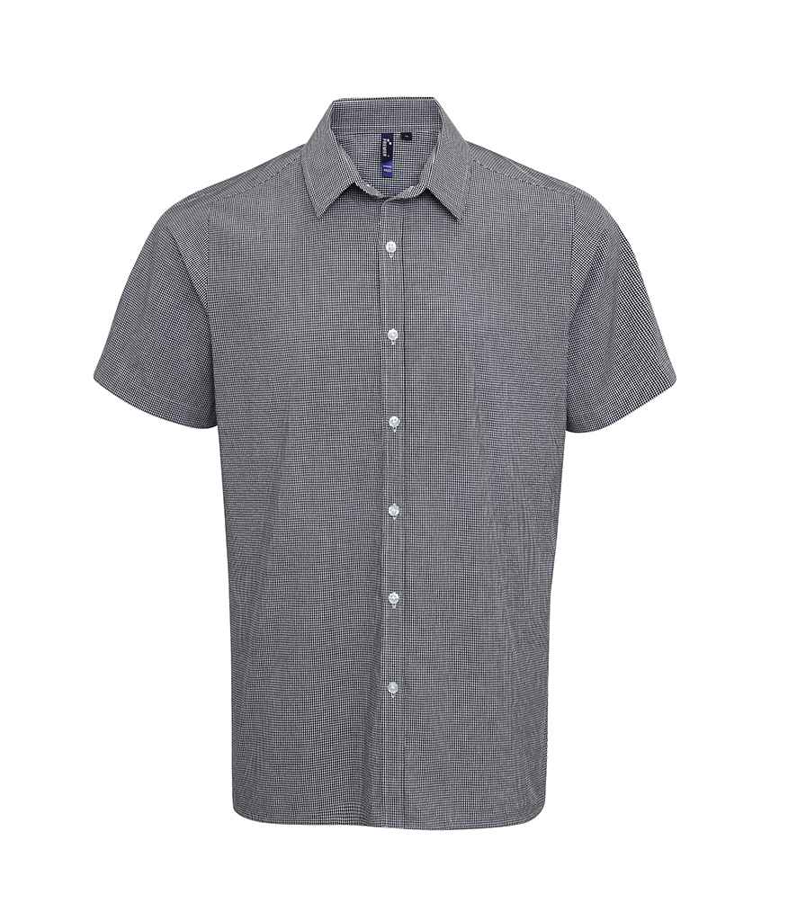 Premier Gingham Short Sleeve Shirt | Black/White