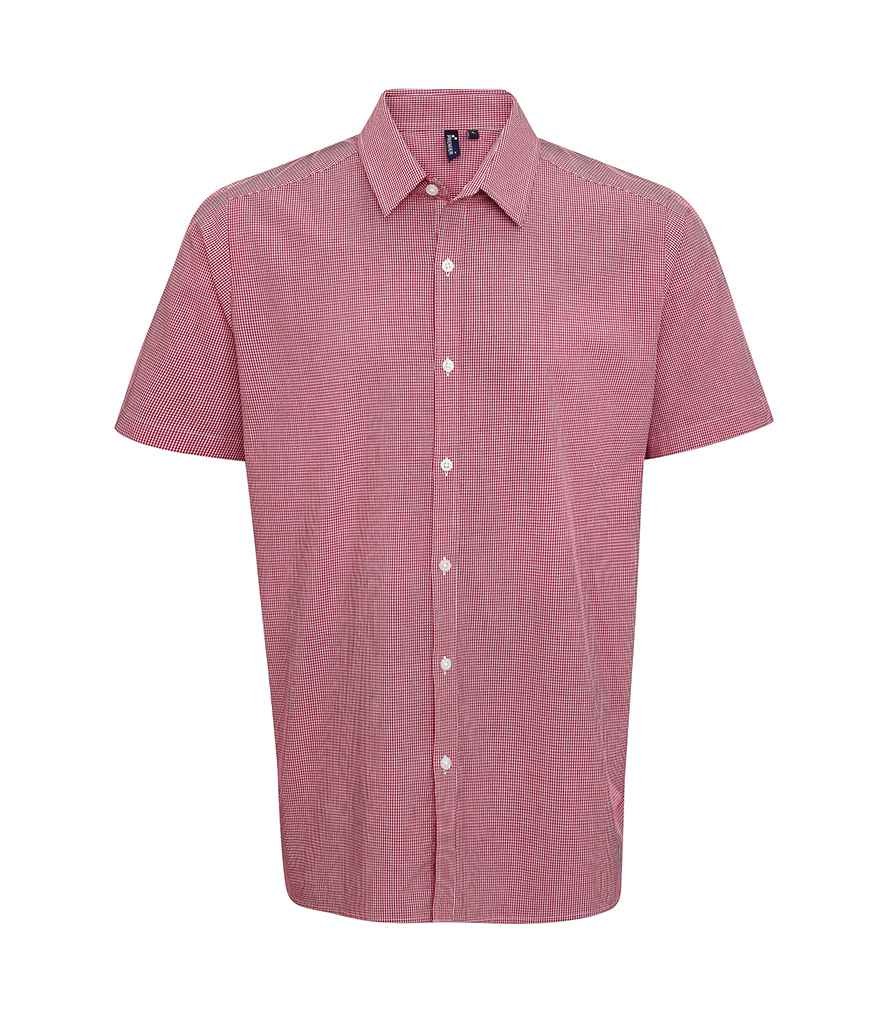 Premier Gingham Short Sleeve Shirt | Red/White