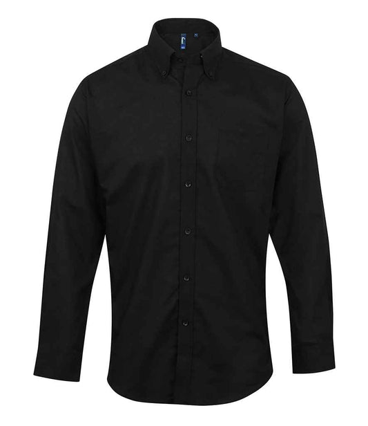 Premier Signature Long Sleeve Oxford Shirt | Black
