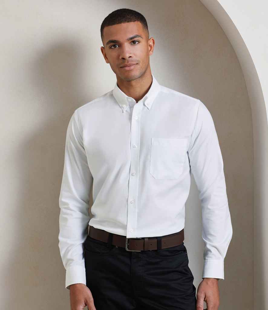 Premier Signature Long Sleeve Oxford Shirt | White