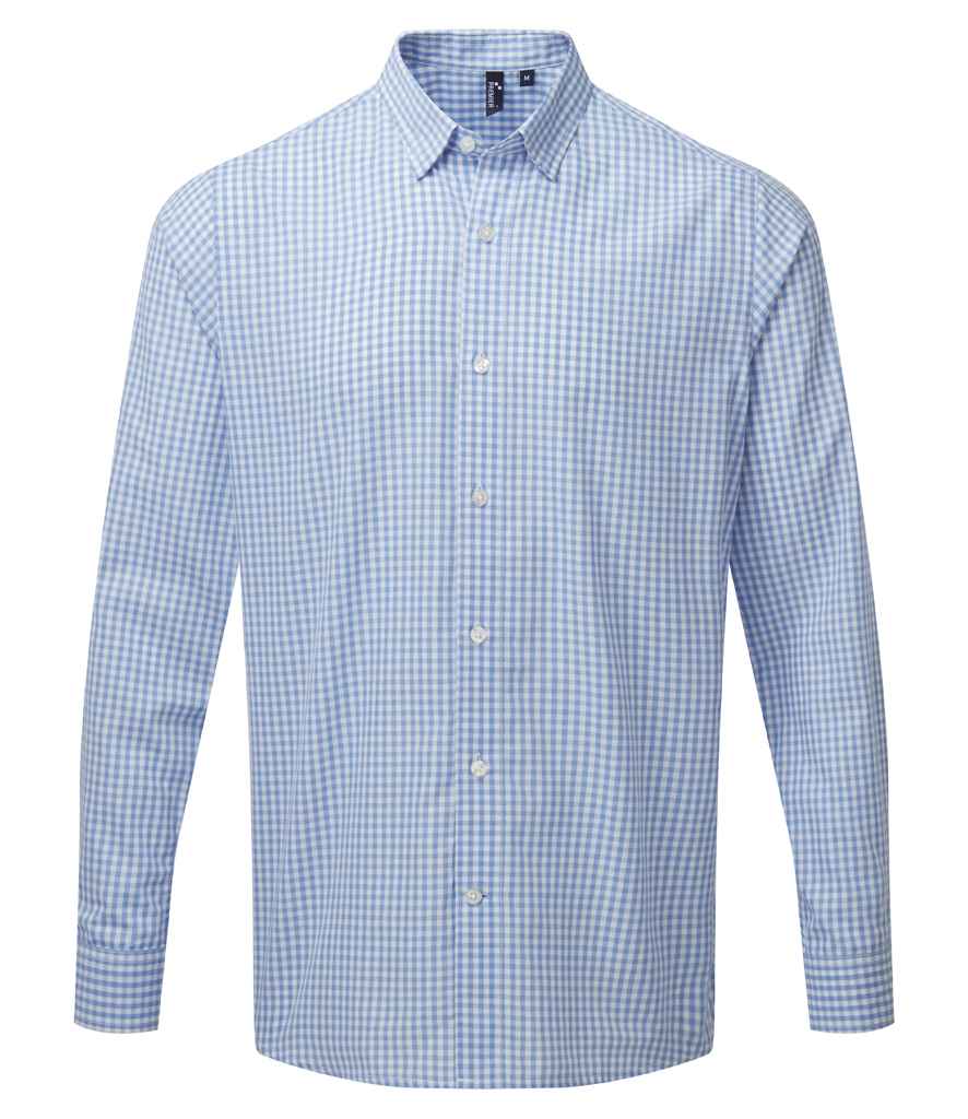 Premier Maxton Check Long Sleeve Shirt | Light Blue/White