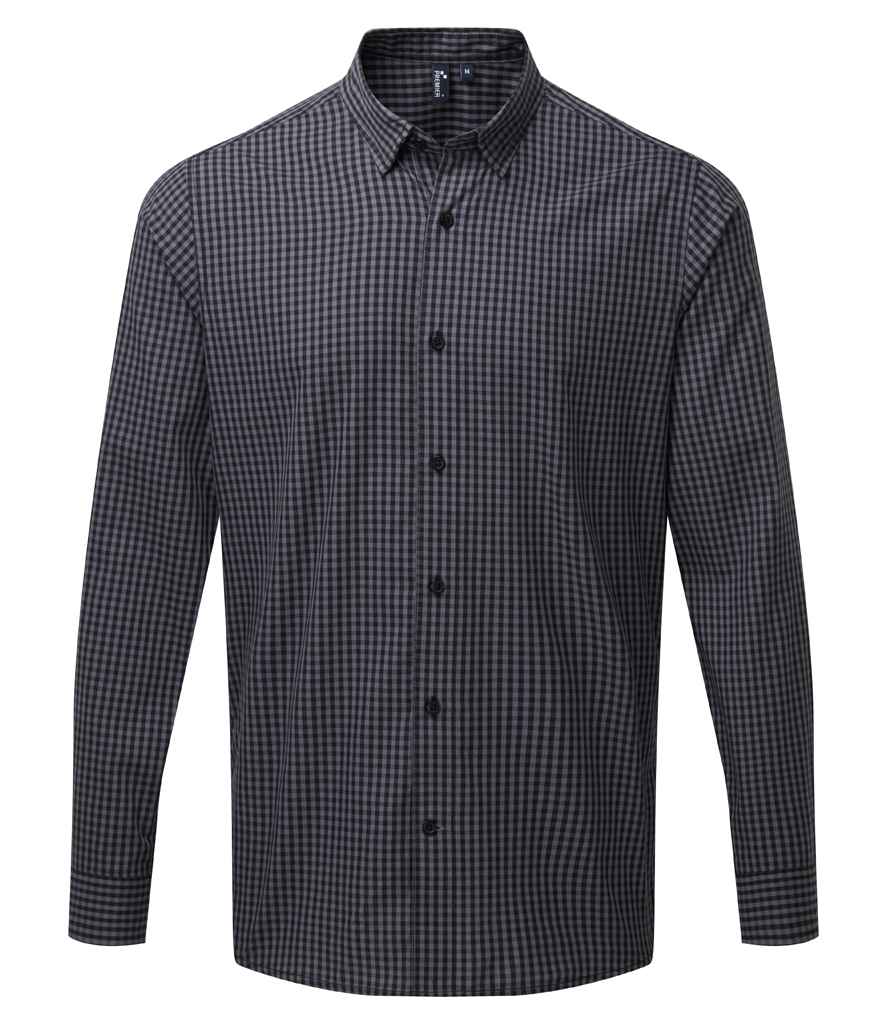 Premier Maxton Check Long Sleeve Shirt | Steel/Black