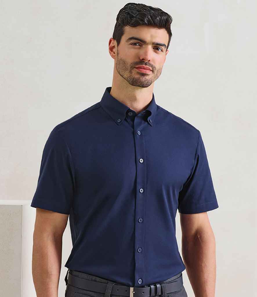 Premier Supreme Short Sleeve Oxford Shirt | Navy