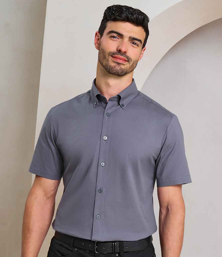 Premier Supreme Short Sleeve Oxford Shirt | Steel