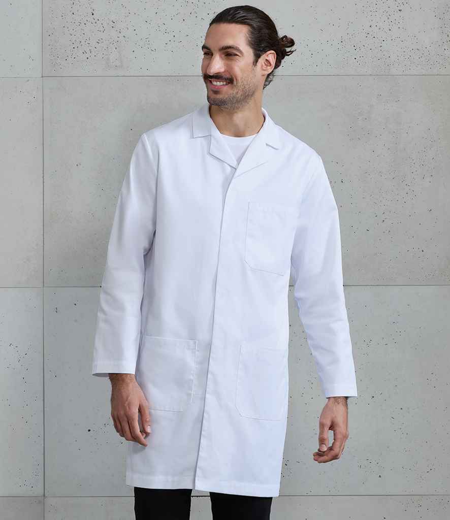 Premier Essential 3 Pocket Work Coat | White