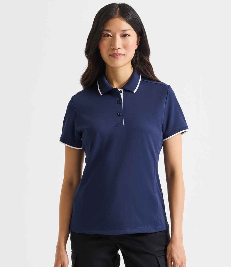 Premier Ladies Contrast Coolchecker® Piqué Polo Shirt | Navy/White