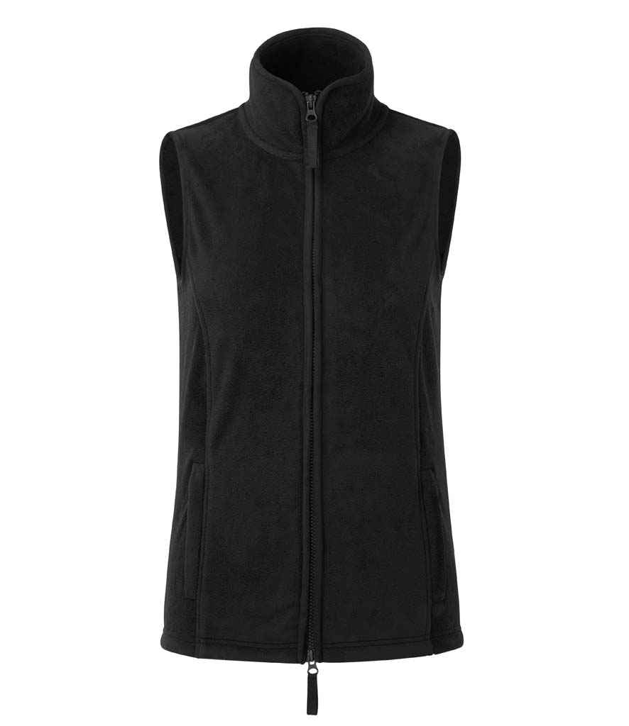 Premier Ladies Artisan Fleece Gilet | Black/Black