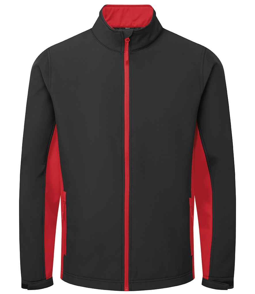 Premier Windchecker® Recycled Printable Soft Shell Jacket | Black/Classic Red