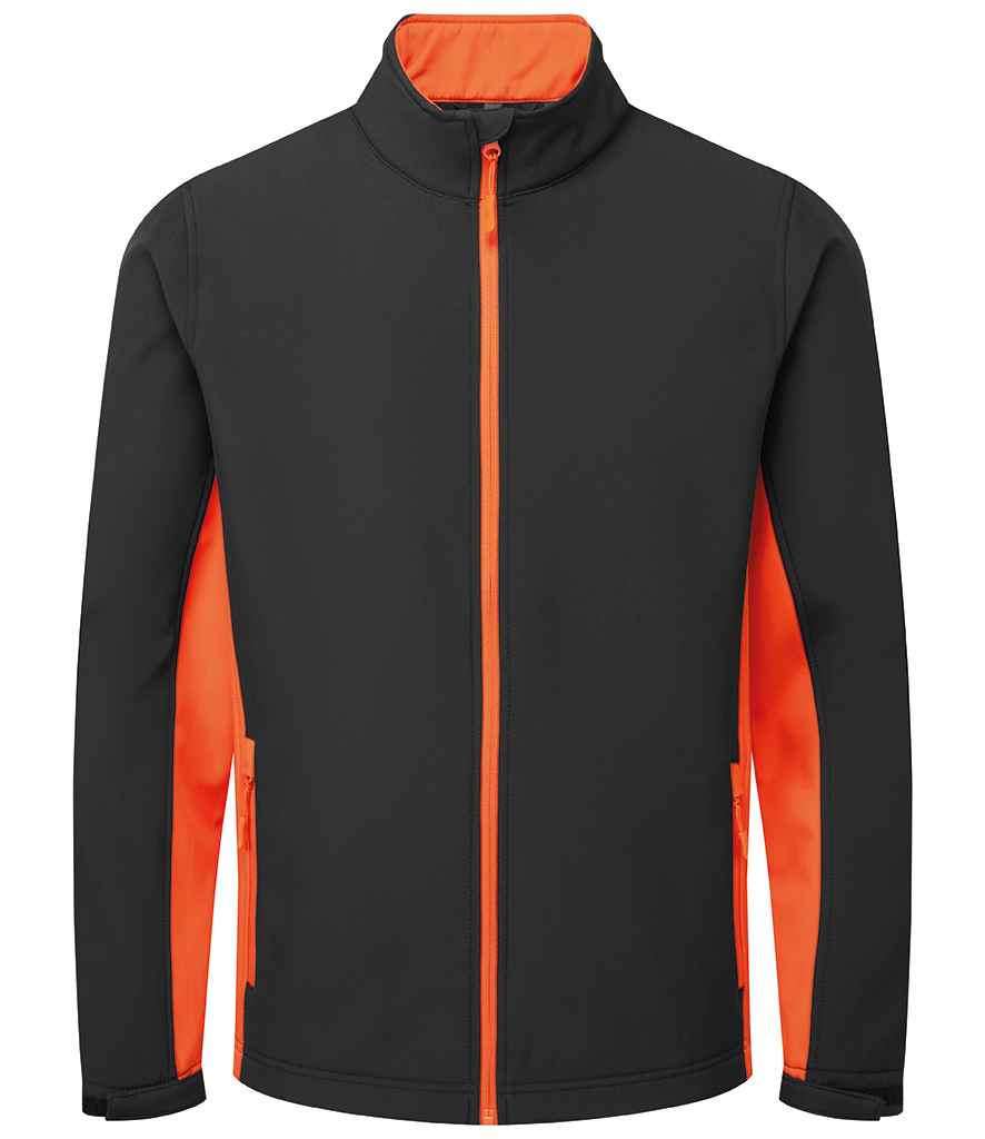 Premier Windchecker® Recycled Printable Soft Shell Jacket | Black/Orange