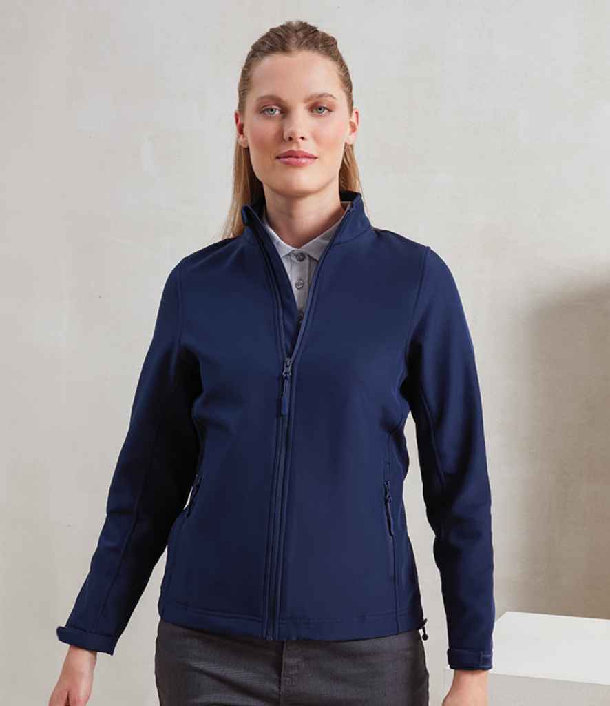Premier Ladies Windchecker® Recycled Printable Soft Shell Jacket | Navy