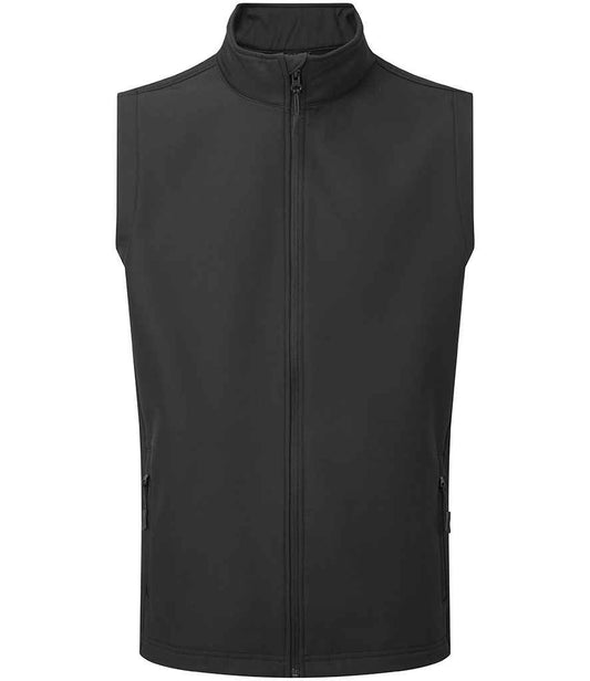 Premier Windchecker® Recycled Printable Soft Shell Gilet | Black
