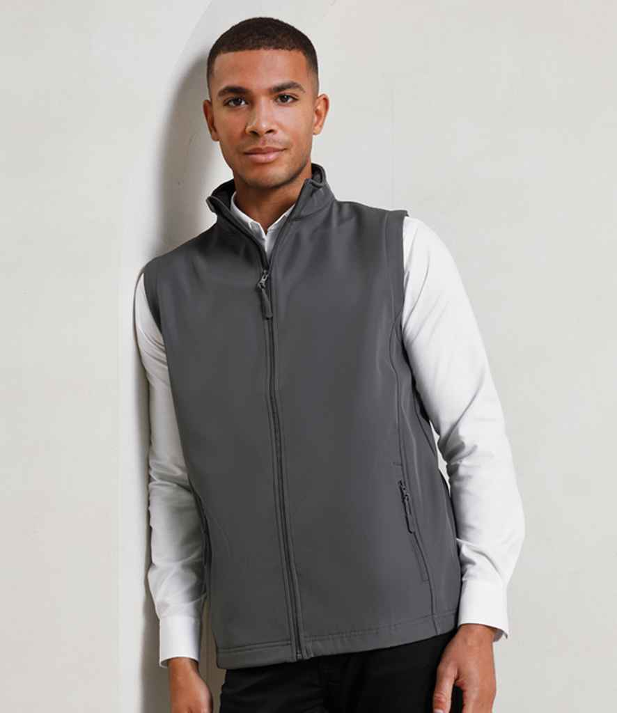 Premier Windchecker® Recycled Printable Soft Shell Gilet | Dark Grey
