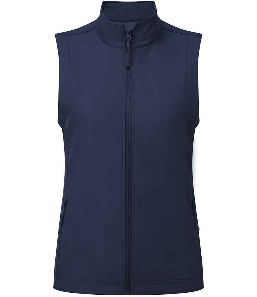 Premier Ladies Windchecker® Recycled Printable Soft Shell Gilet | Navy